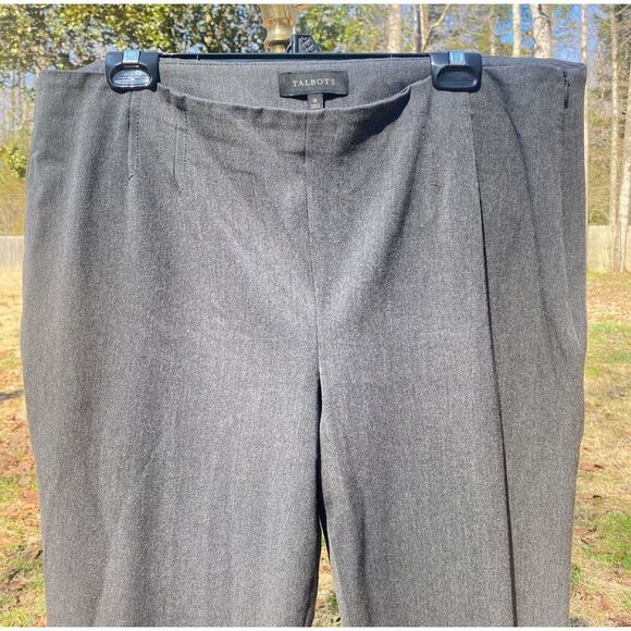 Talbots Dark Grey Twill Pleated Dress Slacks - Picture 3 of 8